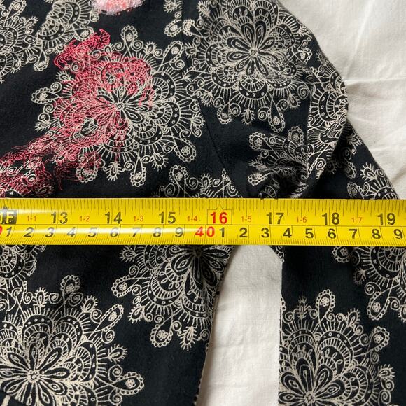 Desigual Size Medium Empire Waist V-Neck dress Ruffled Hem Swing Dress - Picture 4 of 7